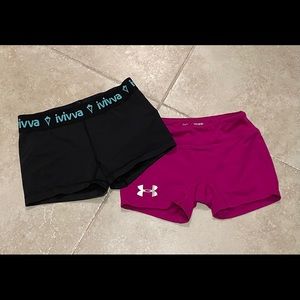 Girls gym shorts - Ivivva and Under Armour - EUC